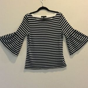 Navy & cream, soft, stylish top